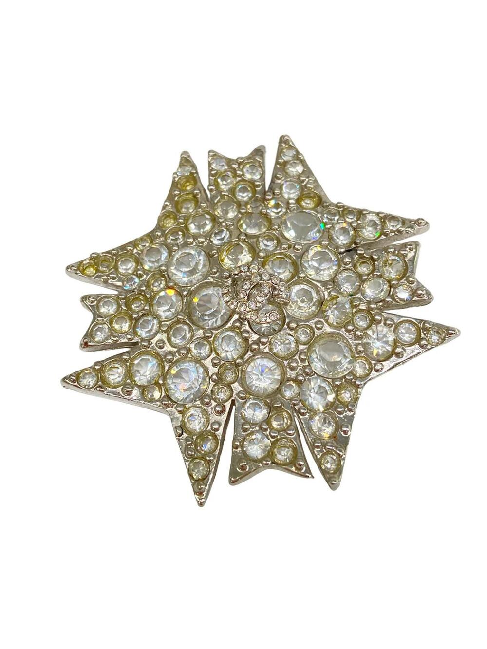 Chanel Coco Silver Hardware Rhinestones #349498C71B